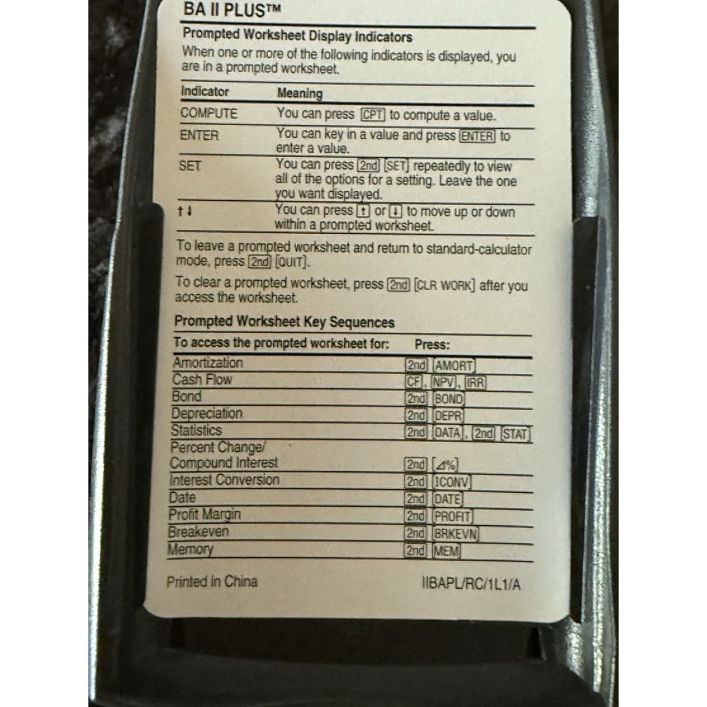Texas Instruments BA II PLUS Financial Handheld Works Case - Picture 6 of 10